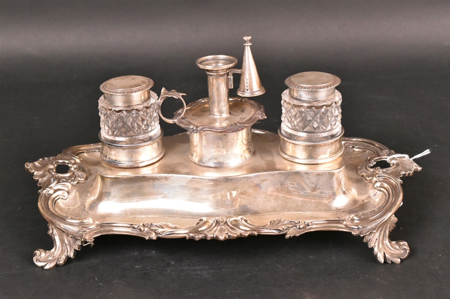 Victorian Silver Ink Stand, John & George Angel