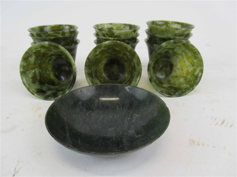 Jade Tea Cups Set of 12