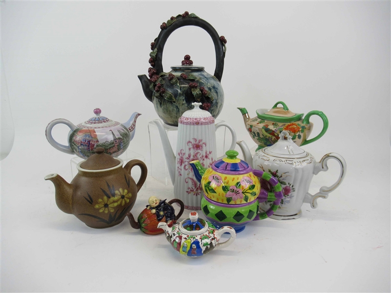 Group of Ten Assorted Teapots