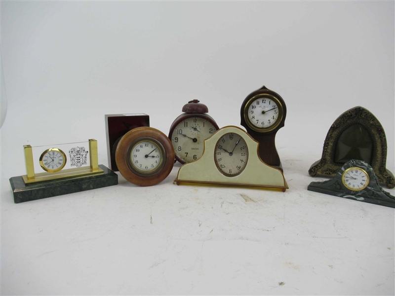 Collection of Vintage Assorted Clocks