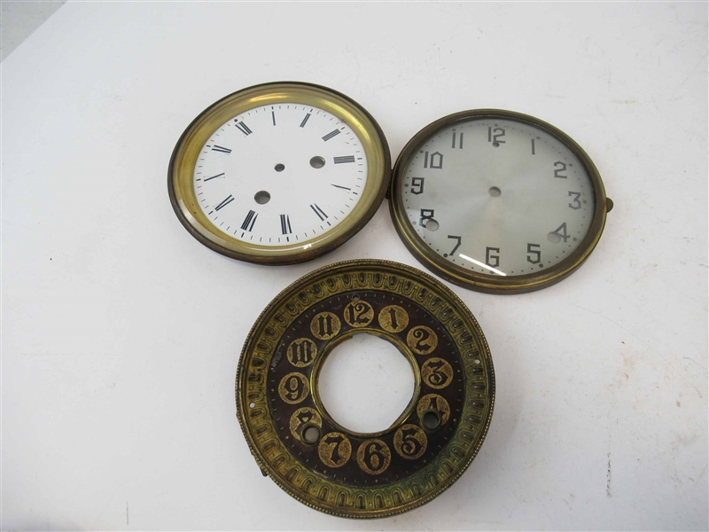 Three Vintage Clock Faces