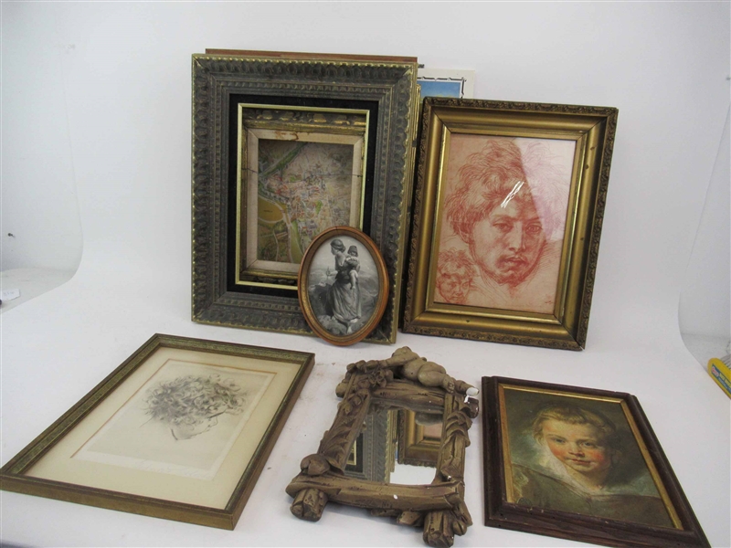 Group of Assorted Pictures and Frames