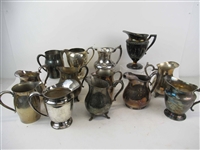 Group of Assorted Silver Plated Water Pitchers