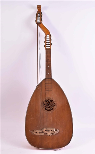 Carved Wood Six String Lute