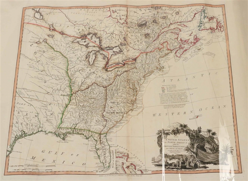 William Faden 1793 Map of Eastern United States