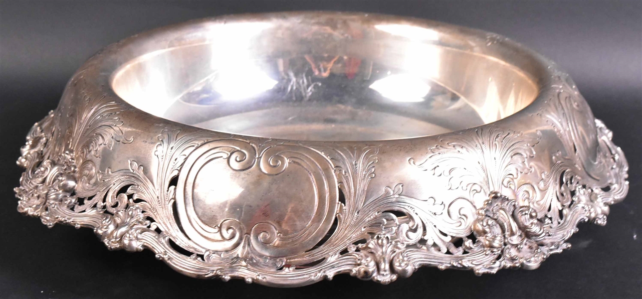 Large Sterling Silver Inverted Centerpiece Bowl
