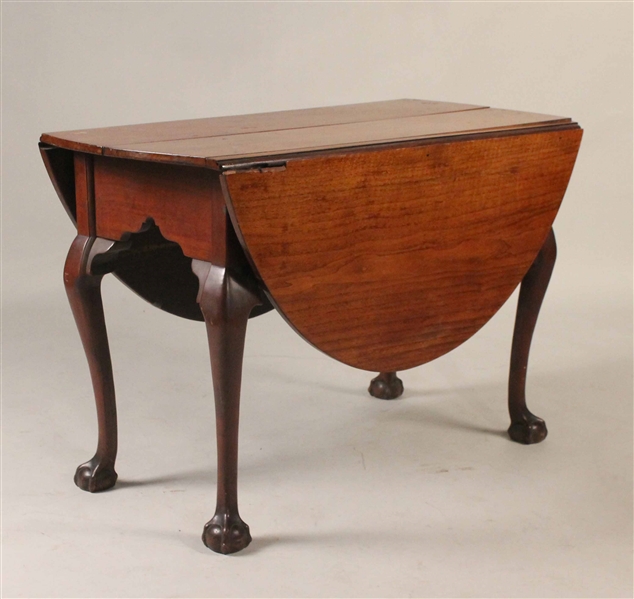Chippendale Style Oak & Mahogany Drop Leaf Table