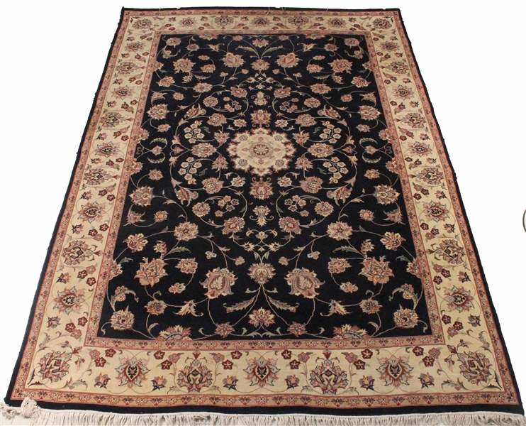 Floral-Decorated Oriental Carpet