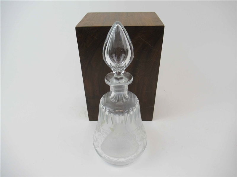 Baccarat Etched Colorless Glass Spirit Decanter