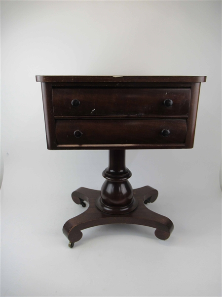 Empire Two Drawer Mahogany Work Table