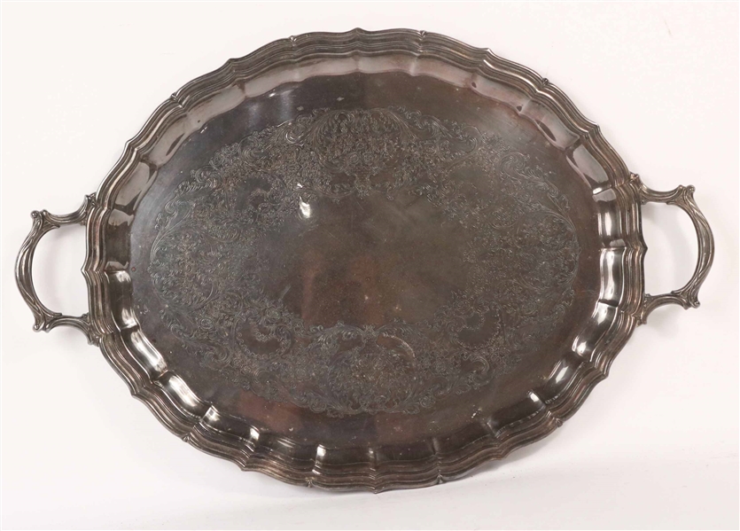 International Silver Plated Double Handled Tray