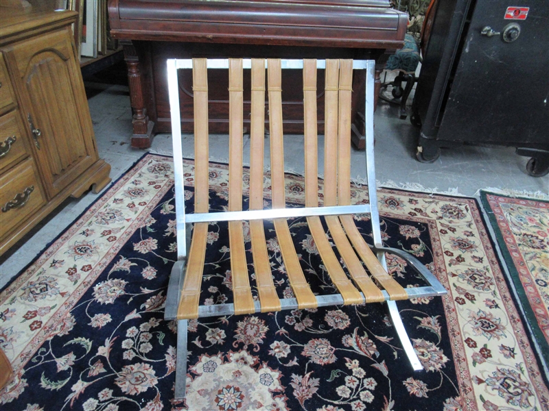 Mies Van De Rohe Style Barcelona Chrome Chair