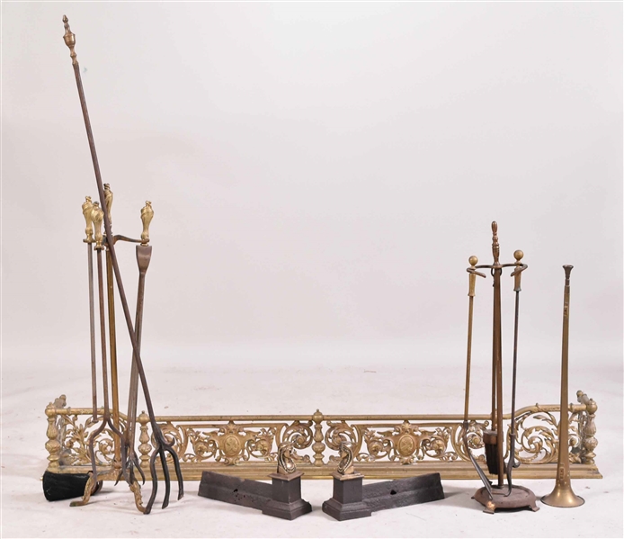 Group of Assorted Fireplace Accessories