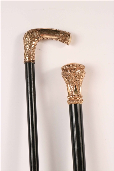 Vintage Masonic 1885 Rolled Gold Walking Stick