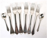 Four George III Trefid Pattern Silver Forks