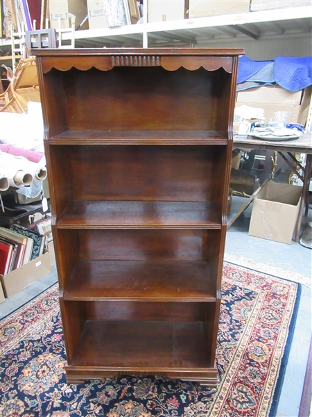Open Shelf Mahogany Bookcase