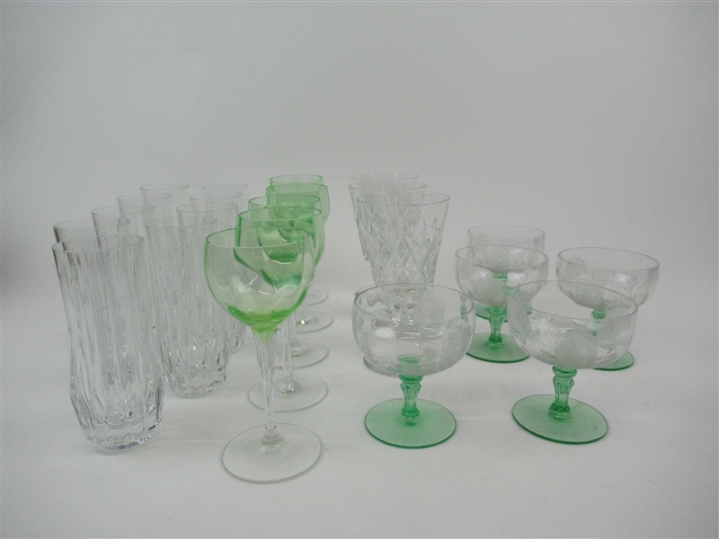 Group of Assorted Glass Stemware and Glasses