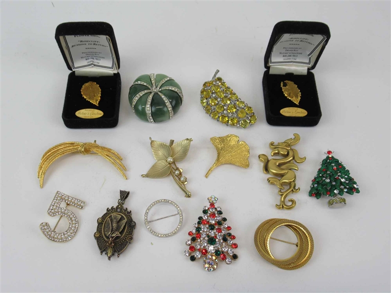 Group of Assorted Costume Brooches
