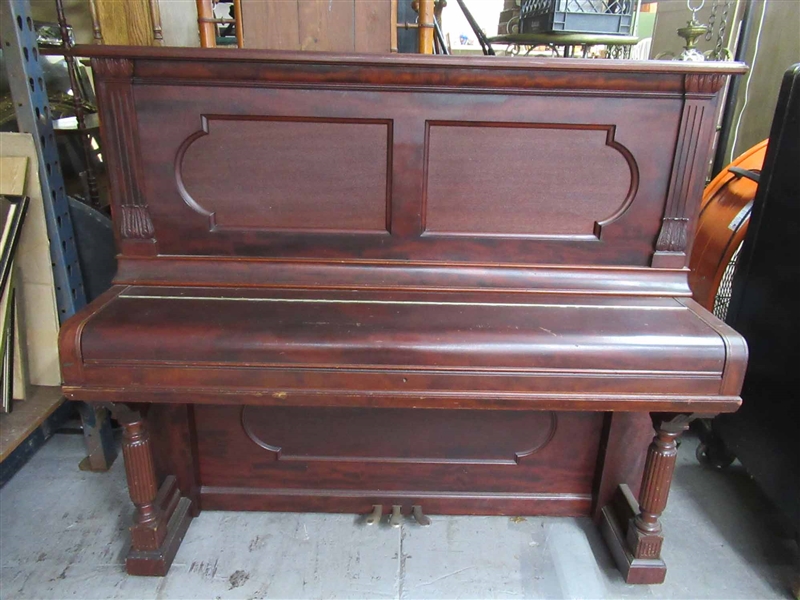 Steinway & Sons Mahogany Upright Piano