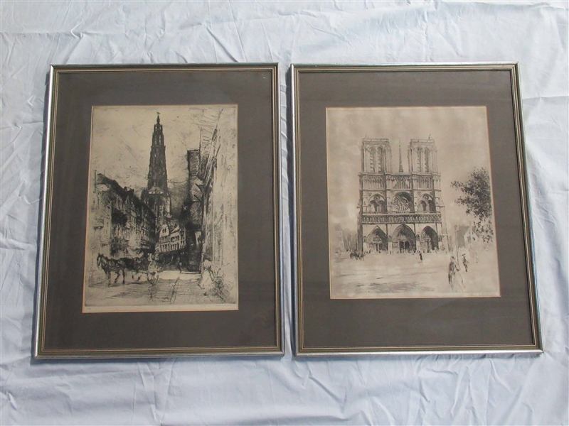 Vintage Henri Le Riche Print of Notre Dame