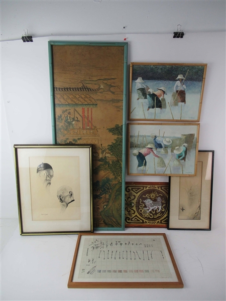 Group of Assorted Asian Artwork