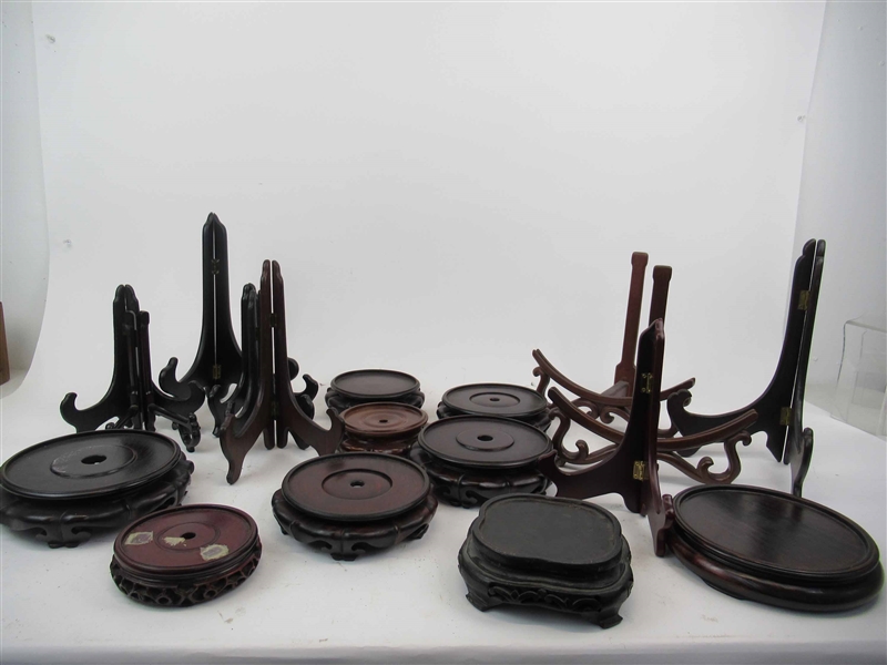 Group of Assorted Teakwood and Wooden Stands