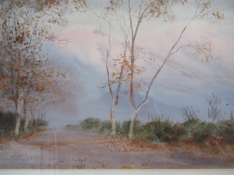 Mariano Otuzar "Fall Sunset" Watercolor