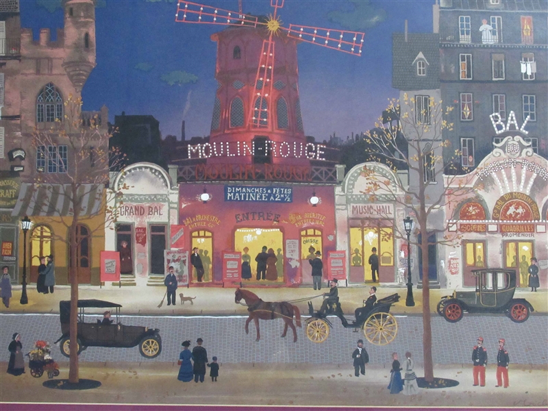 Print on Paper of Moulin Rouge Street Scene