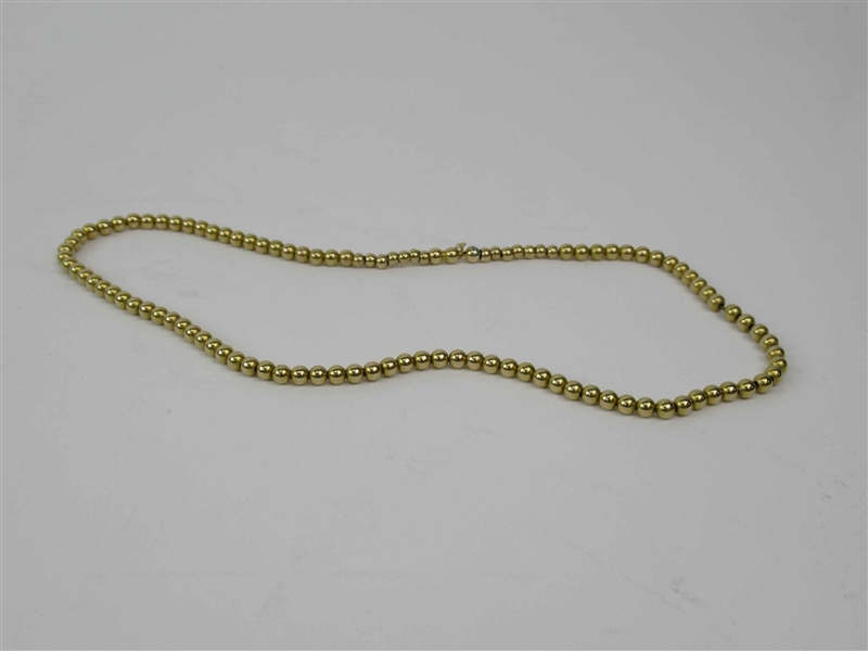 Gold Tone 5MM Beaded Necklace