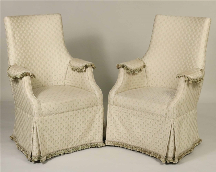 Pair of Modern Upholstered Club Chairs