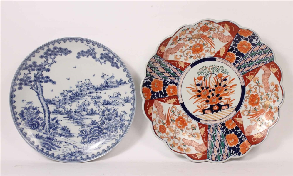Two Chinese Porcelain Chargers