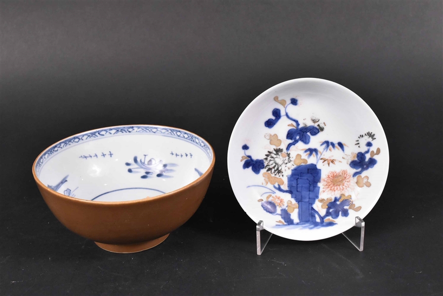 Two Nanking Cargo Porcelain Articles