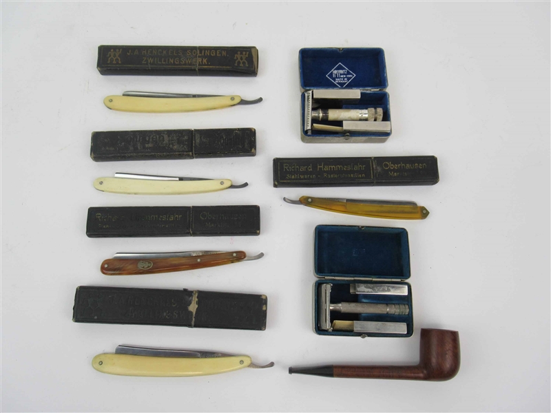 Group of Five Assorted German Straight Razors