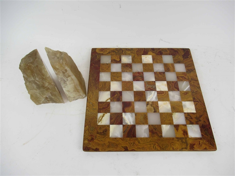 Vintage Onyx Chess Board