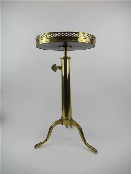 Gallery Marble Top Brass Adjustable Table