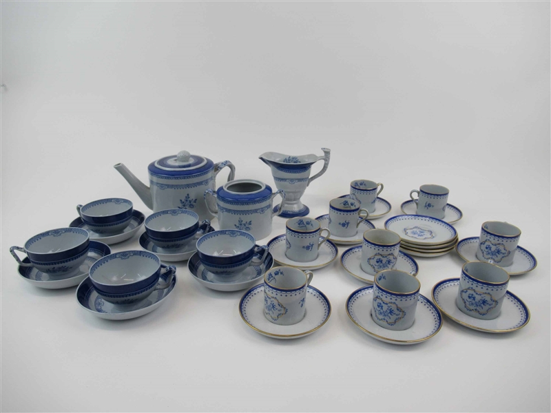 Copeland Spode Partial Blue and White Tea Set
