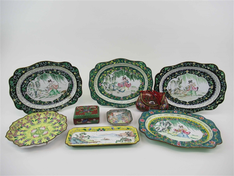 Group of Assorted Cloisonne Table Articles