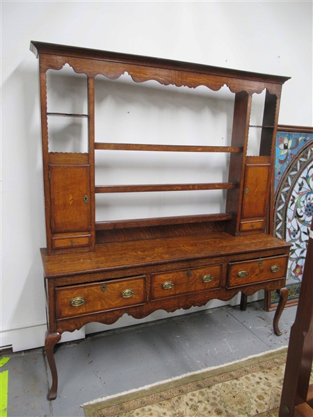 Antique Oak Welch Dresser Cabinet
