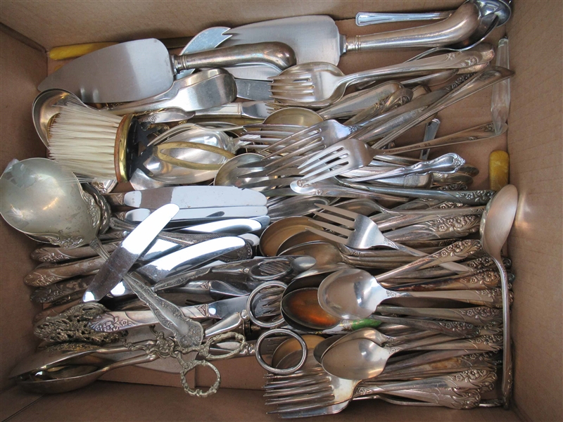 Partial Set Silver Plated Flatware Service