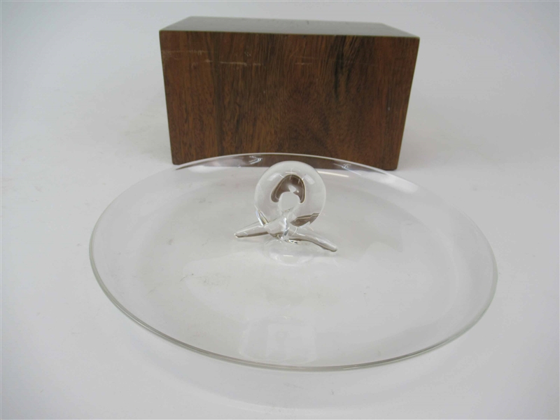 Steuben Glass Center Piece Serving Canape Plate
