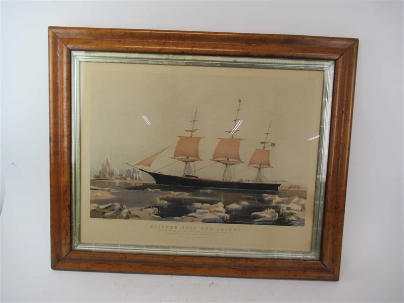 Clipper Ship Red Jacket N Currier New York Print