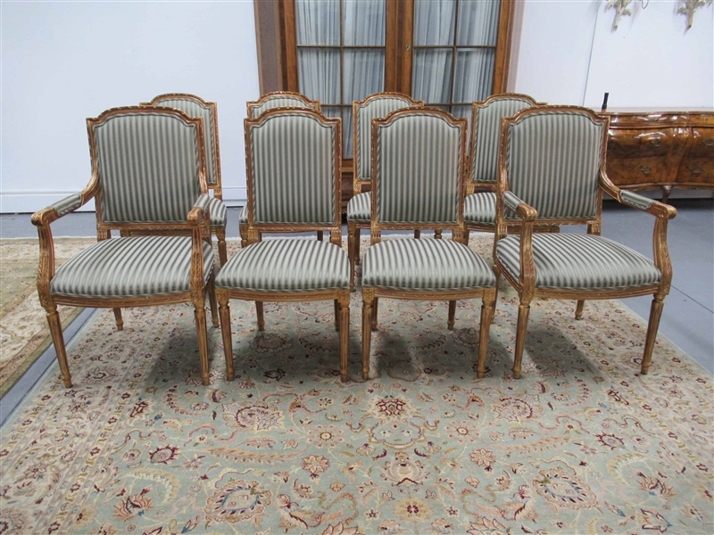 Set of 8 Louis XVI Style Dining Chairs