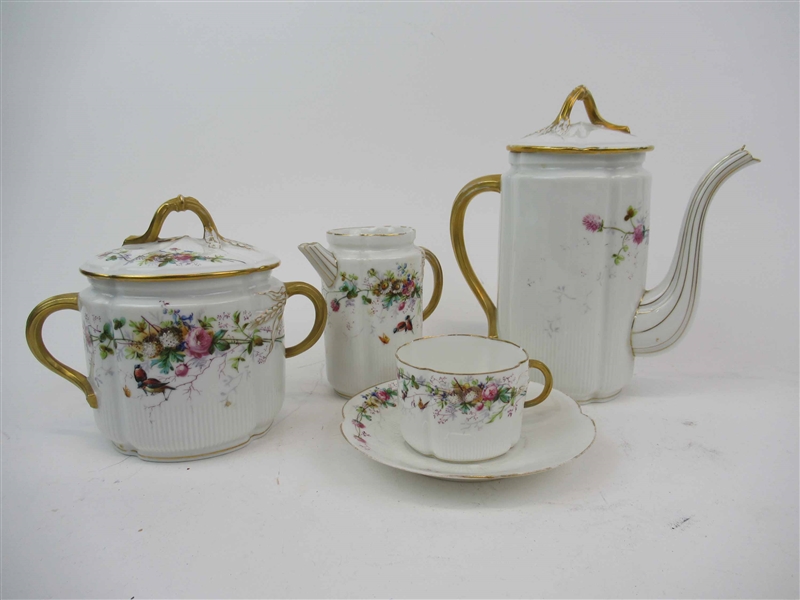 Depose Floral Decorated Partial Coffee Service