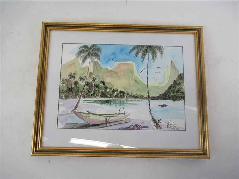Watercolor, Moorea Island of the South Pacific