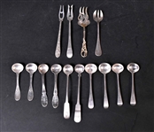 Two Sterling Silver Small Serving Forks