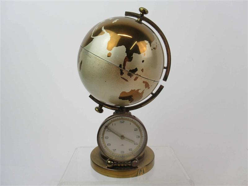 Vintage Globe Clock With Cigarette Dispenser