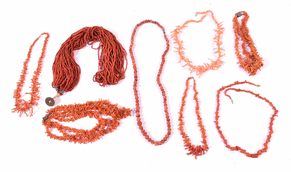 Forty Eight Strand Coral Beaded Torsade