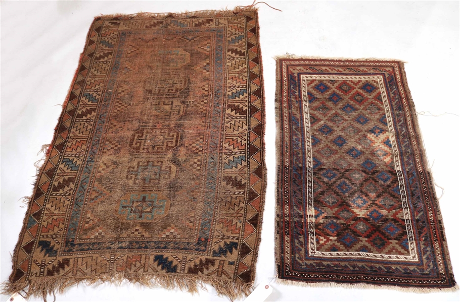 Two Caucasian Throw Rugs