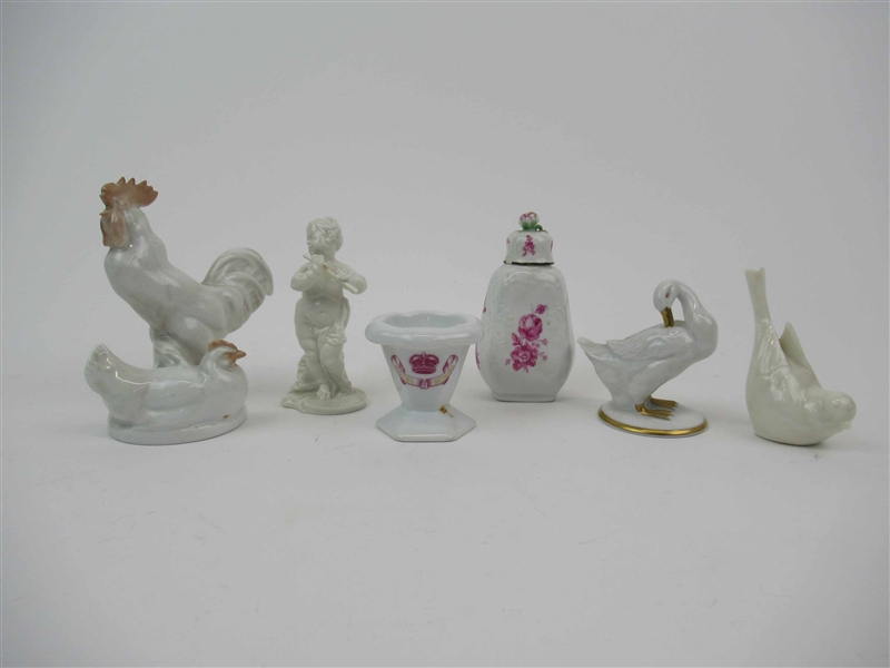 Rosenthal Porcelain Rooster and Nesting Hen
