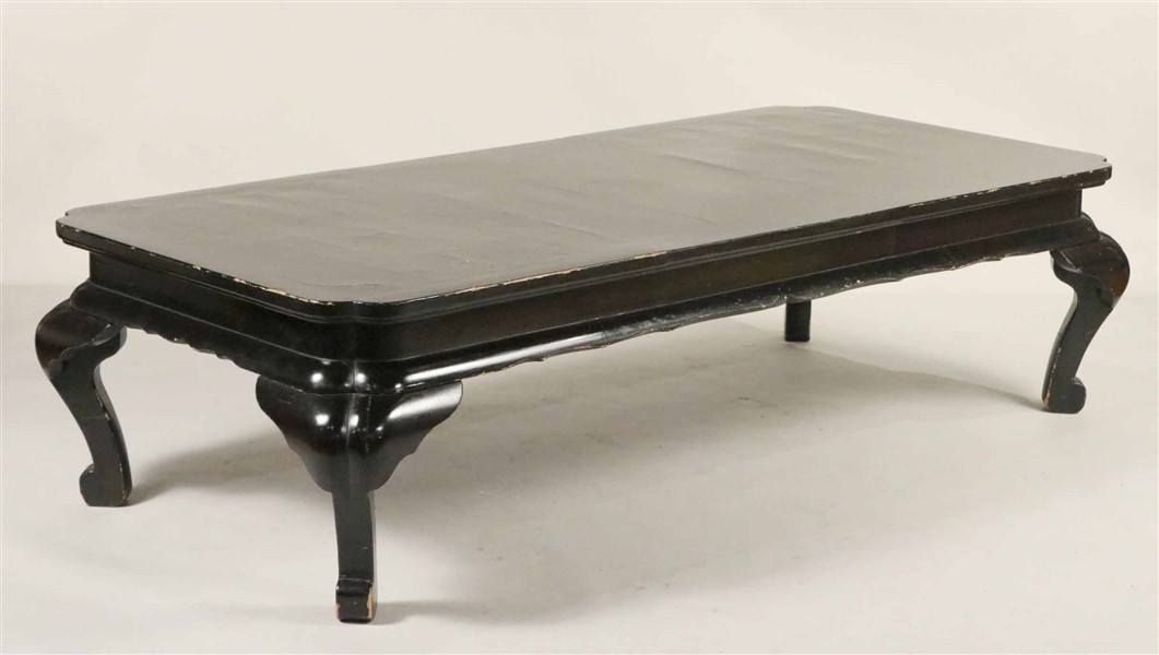 Chinese Black-Lacquered Low Table